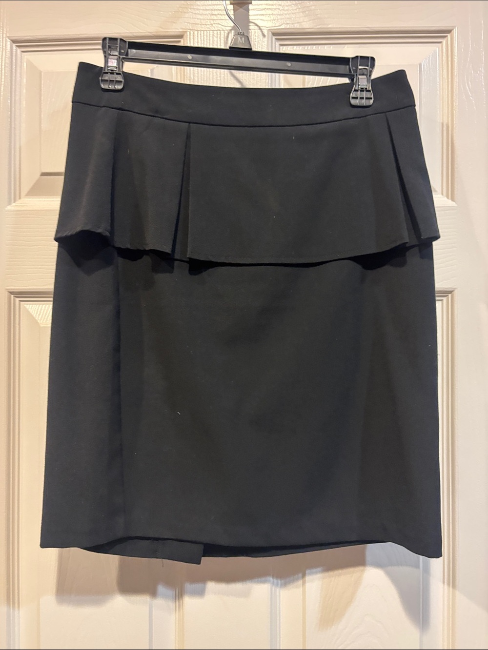 Retro black Peplum Pencil Skirt